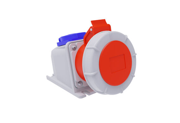 Eğik Duvar Prizi + Monofaze IP54 3P+E - 1
