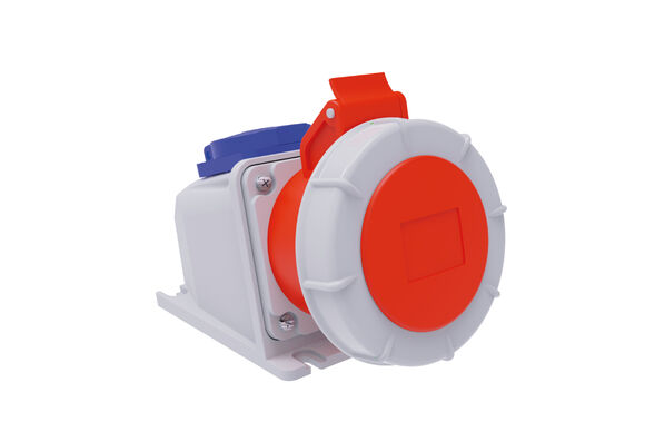 Eğik Duvar Prizi + Monofaze IP54 3P+N+E - 1