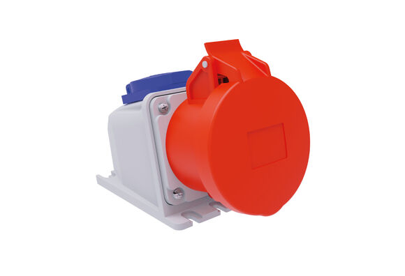 Eğik Duvar Prizi + Monofaze IP67 3P+N+E - 1