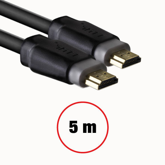 HDMI Kablo 2.0V 19+1 19 PİN PLUG ( GOLDEN PLATED ) 5 Mt   - 1