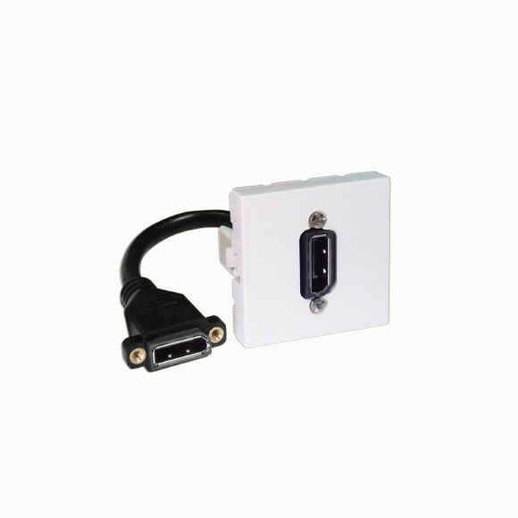 Display Port Konnektör Soket Girişli 45x45 mm Faceplate