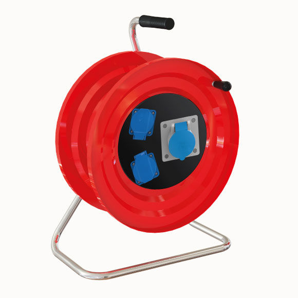 M120 Cable Reel with Metal Body 1(3x16A) CEE Socket +  2(1x16A) Panel Socket - 1