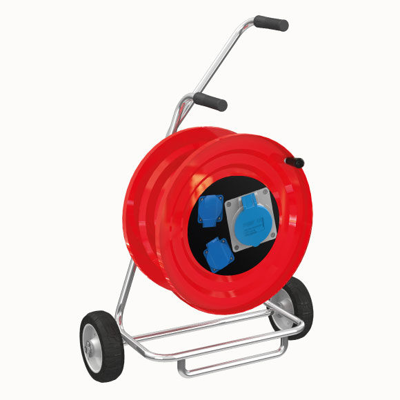 M120 Cable Reel with Metal Body 1(3x32A) CEE Socket + 2(1x16A) Panel Socket - 2