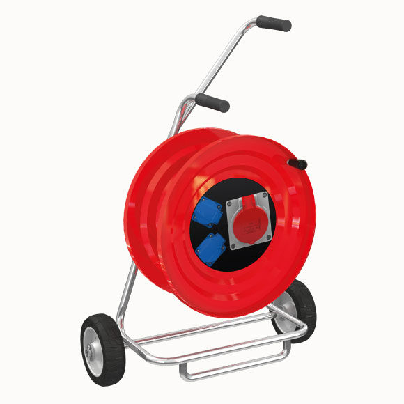 M120 Cable Reel with Metal Body 1(4x32A) CEE Socket +  2(1x16A) Panel Socket - 2