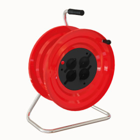 M120 Cable Reel with Metal Body 4(1x16A) Schuko + Signal