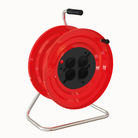 M120 Cable Reel with Metal Body 4(1x16A) Schuko + Signal - 1