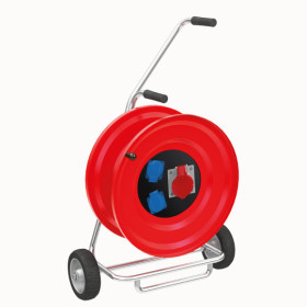 M130 Cable Reel with Metal Body 1(4x16A) CEE Socket +2(1x16A) Panel Socket Wheeled Cable Reels