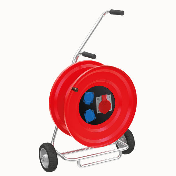 M130 Cable Reel with Metal Body 1(4x16A) CEE Socket +2(1x16A) Panel Socket - 2