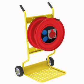 M130 Cable Reel with Metal Body 1(5x32A) CEE Socket + 2(1x16A) Panel Socket Cable Reels with Car
