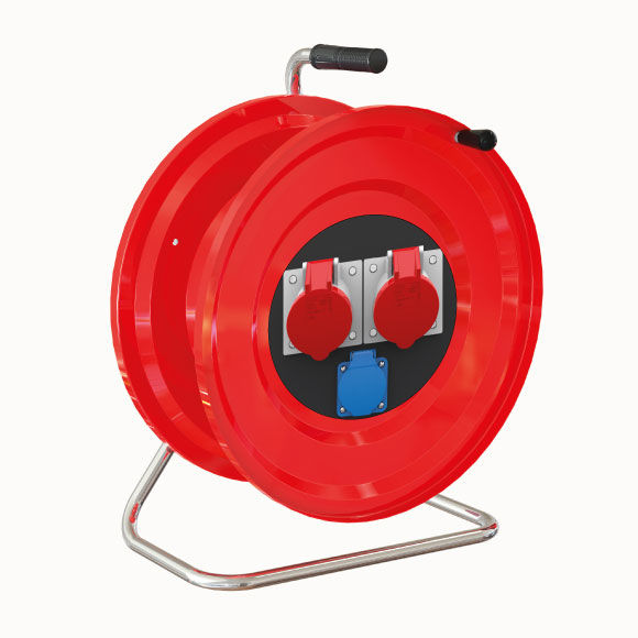 M130 Cable Reel with Metal Body 2(4x16A) CEE Socket + 1(1x16A) Panel Socket - 1