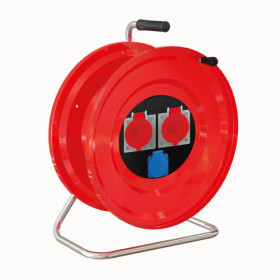 M130 Cable Reel with Metal Body 2(4x25A) CEE +  1(1x16A) Panel Socket