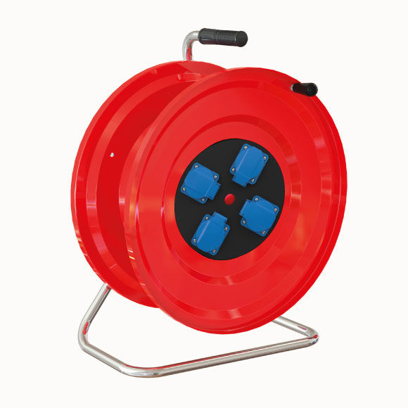 M130 Cable Reel with Metal Body 4(1x16A) Panel Socket + Signal - 1