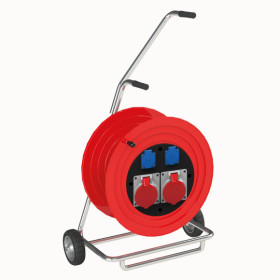 M140 Cable Reel with Metal Body 1(5x32A) CEE Socket +  2(1x16A) Panel Socket - 2