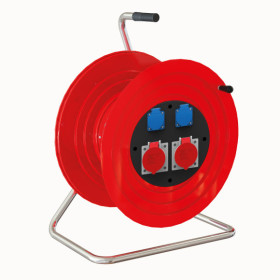 M140 Cable Reel with Metal Body 2(4x25A) Socket + 2(1x16A) Panel Socket