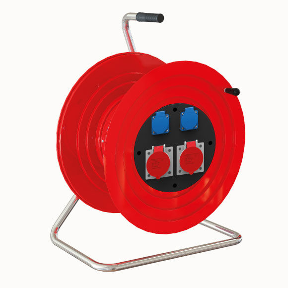 M140 Cable Reel with Metal Body 2(4x25A) Socket +  2(1x16A) Panel Socket - 1