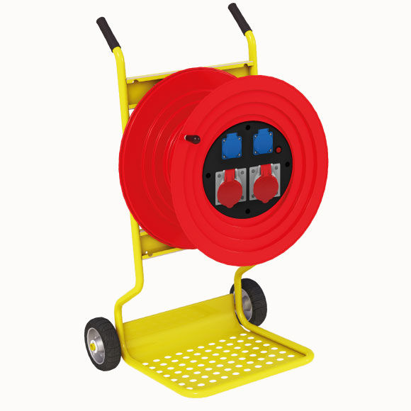 M140 Cable Reel with Metal Body 2(5x16A)CEE Socket + 2(1x16A) Panel Socket - 3