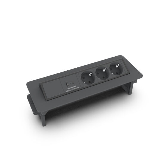 3lü Masaüstü Gömme Priz