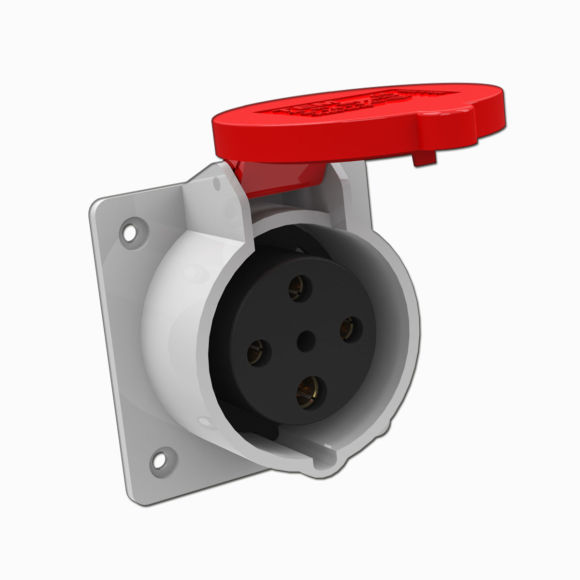 Panel Mounting Socket 3x32A 