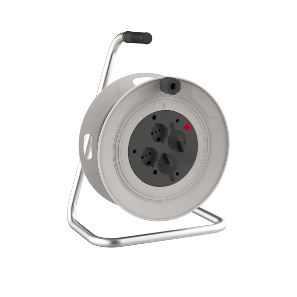 Plastic Reel without cable  4(1x16) Shuko + Signal led - 1