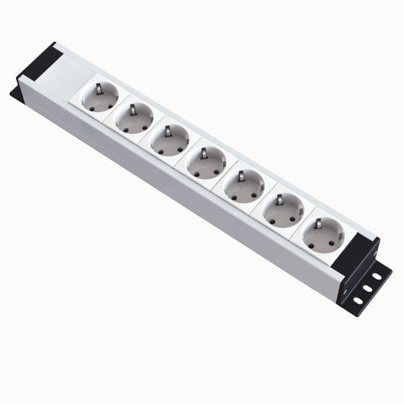 u42 Aluminium Power Strip Schuko / UPS