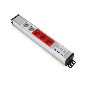 Alüminyum U52 -  2 Şebeke + 3 UPS + 2 Cat6 + 1 Cat3 - Kopya