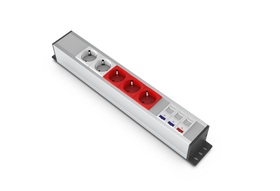 U62 Power Strip 2 Schuko + 3 UPS + 2 Cat6 + 1 Cat3 