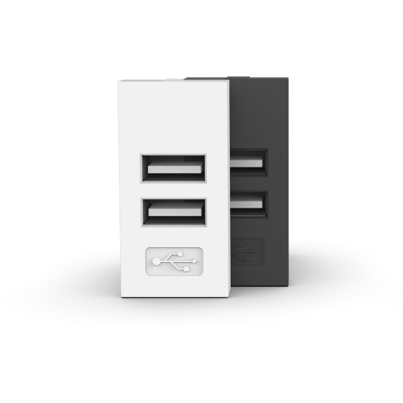 USB Charger 22.5x45mm Type A 2.1A