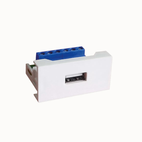 USB Konnektör Standart A Klemensli 22.5x45mm Faceplate