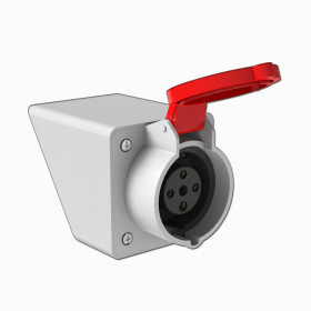 Wall Mounting Socket With Angled Box 3x16A   