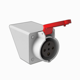 Wall Mounting Socket With Angled Box  3x32A   