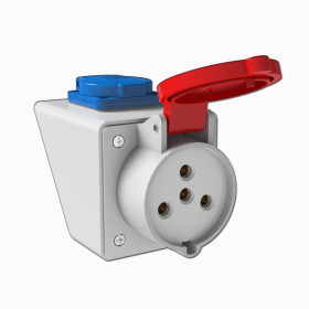 Wall Mounting Socket with Angled Box + Schuko    