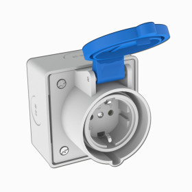 Wall Mounting Socket With Straight Box IP44